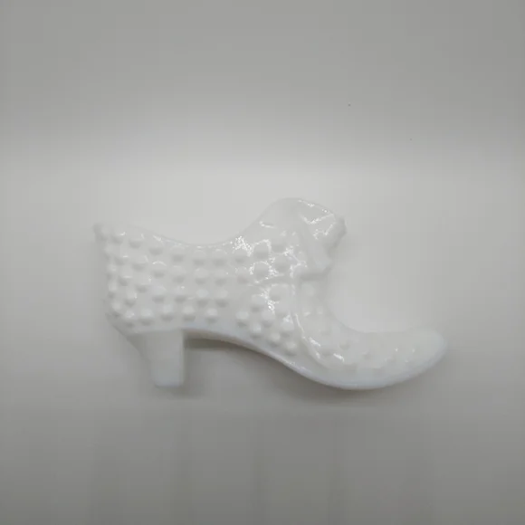 Vintage Fenton Milk Glass Hobnail Shoe - Picture 5 of 7